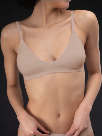 Női szivacsos melltartó - állítható pánttal - TESTSZÍNŰ