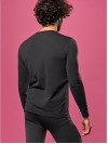 Férfi hosszú ujjú, környakú póló - Fekete