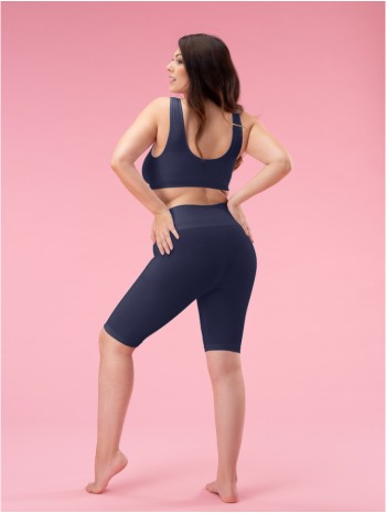 Női magas derekú biciklis nadrág - Sötétkék