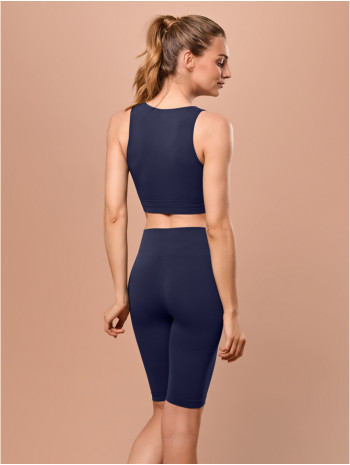 Női magas derekú biciklis nadrág - Sötétkék