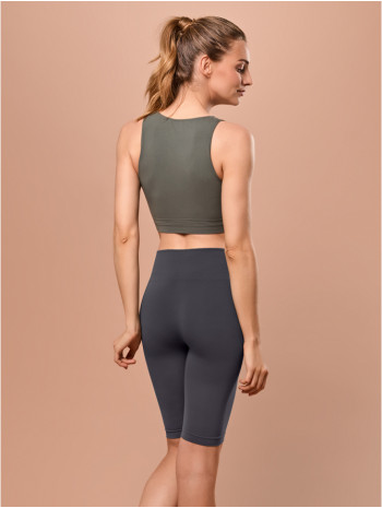 Női magas derekú biciklis nadrág - Antracit