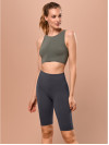 Női magas derekú biciklis nadrág - Antracit