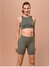 Női magas derekú biciklis nadrág - Oliva