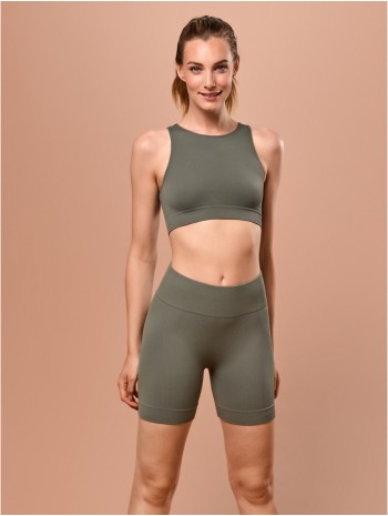 Női magas derekú biciklis nadrág - Oliva