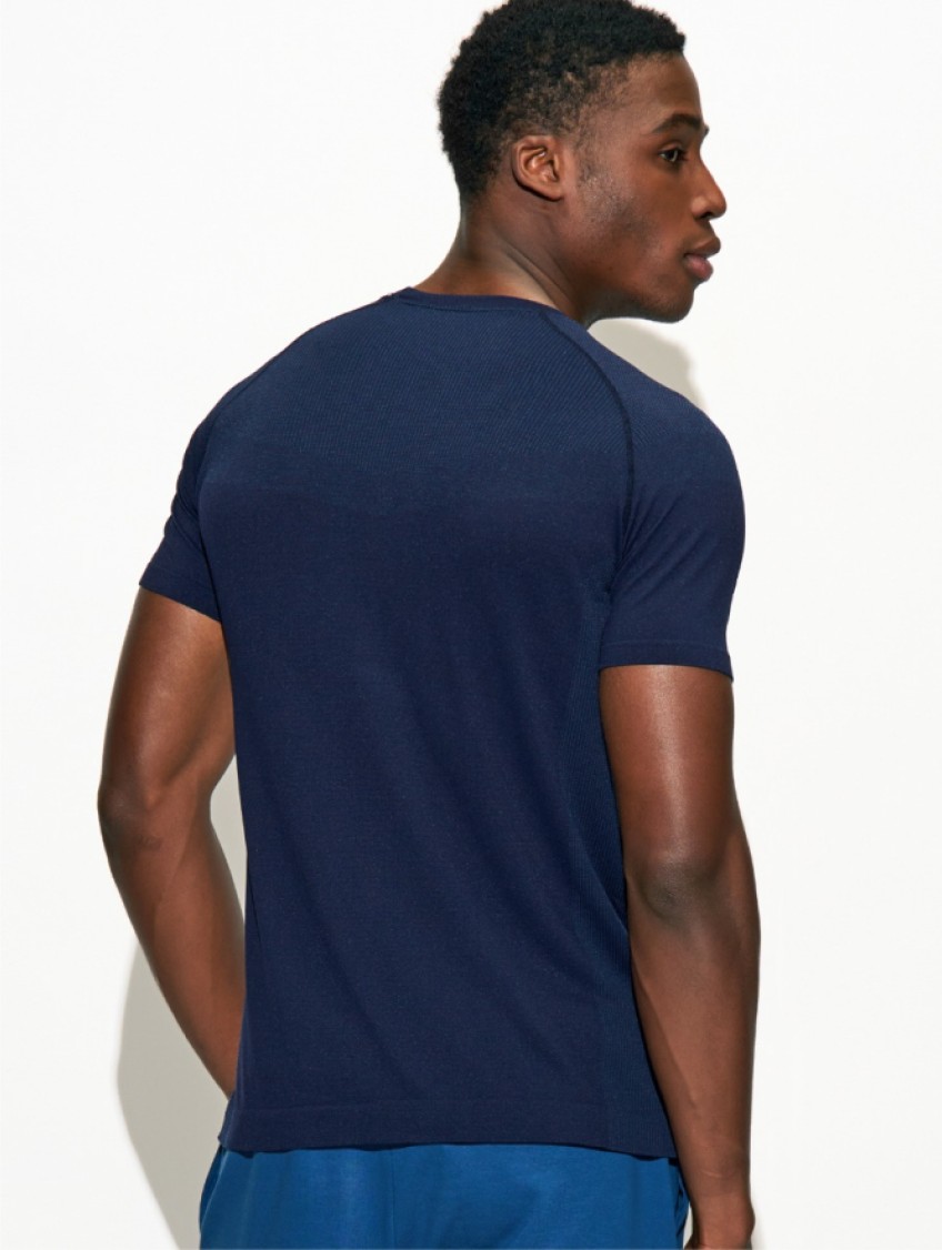 Férfi póló futáshoz - SÖTÉTKÉK Férfi póló futáshoz - SÖTÉTKÉK
