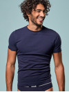 Férfi kerek nyakú rövid ujjú póló - Sötétkék Férfi kerek nyakú rövid ujjú póló - Sötétkék