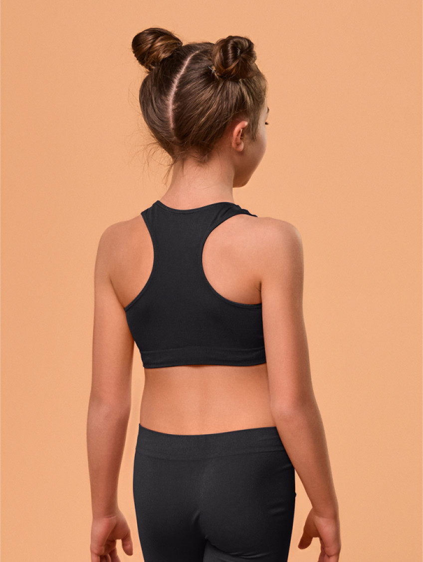 Lány sport top - Fekete Lány sport top - Fekete