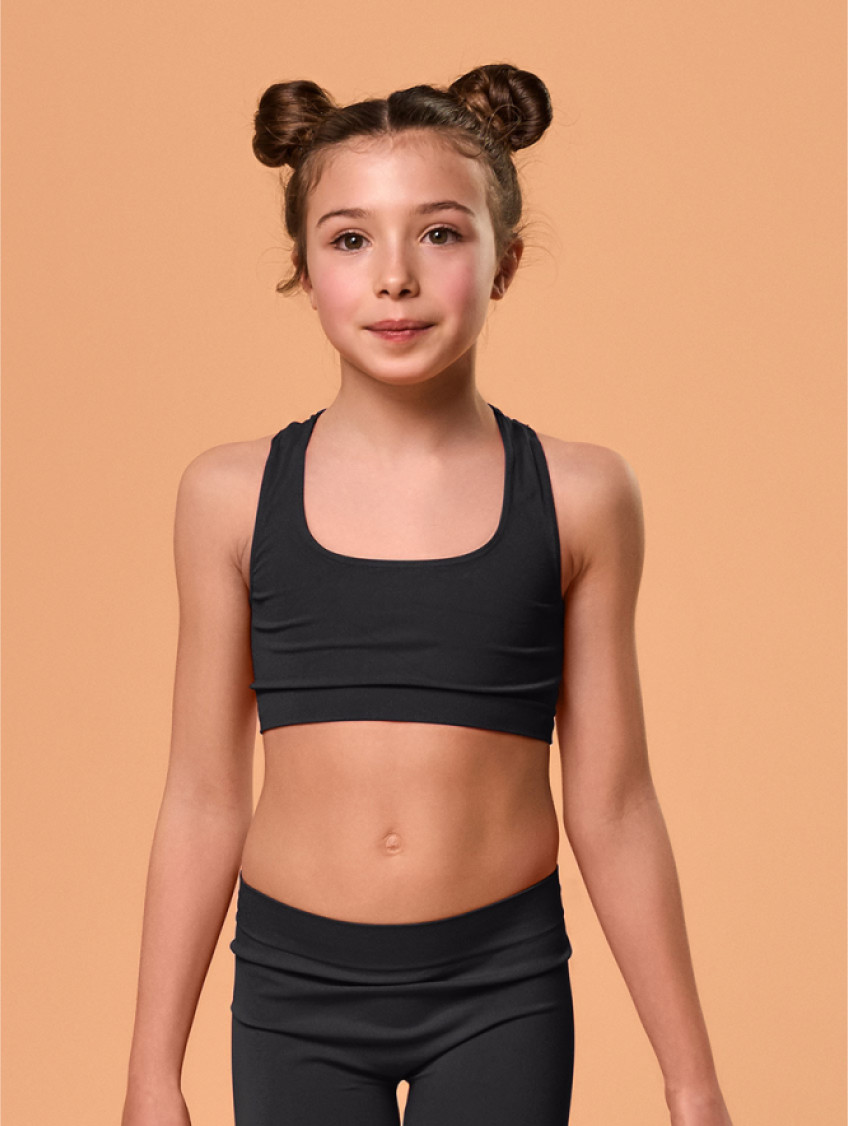 Lány sport top - Fekete Lány sport top - Fekete