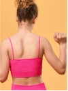 Lány bordázott top - Pink
