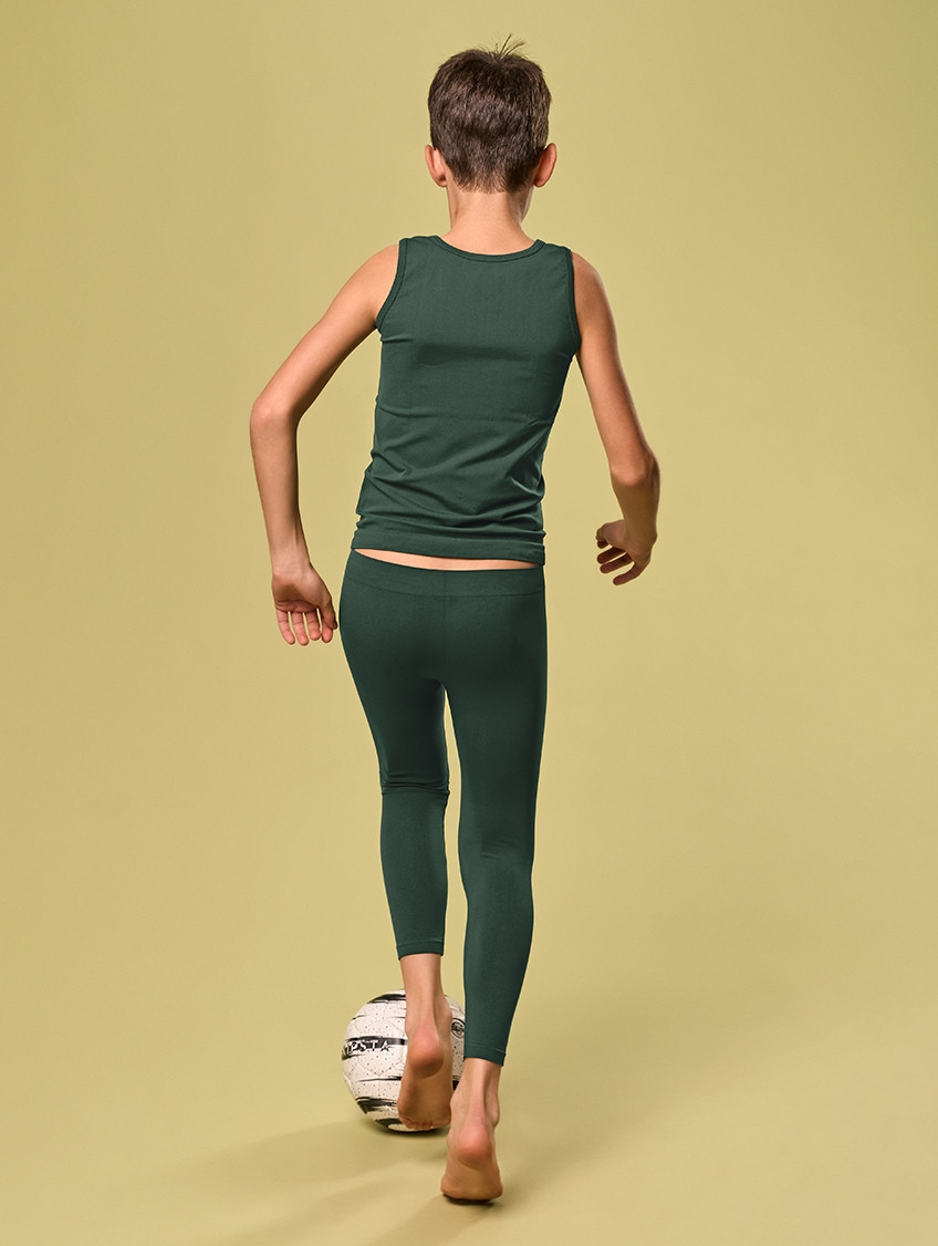 Gyermek hosszú leggings - Sötétzöld