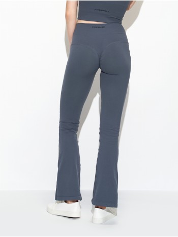 Női magas derekú push up leggings egyenes szárral - ÓLOMSZÜRKE