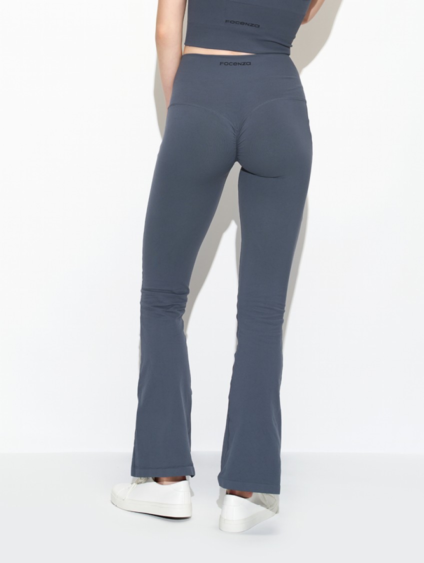 Női magas derekú push up leggings egyenes szárral - ÓLOMSZÜRKE Női magas derekú push up leggings egyenes szárral - ÓLOMSZÜRKE