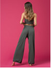 Női bordázott palazzo nadrág, bő szárú - Olíva Női bordázott palazzo nadrág, bő szárú - Olíva
