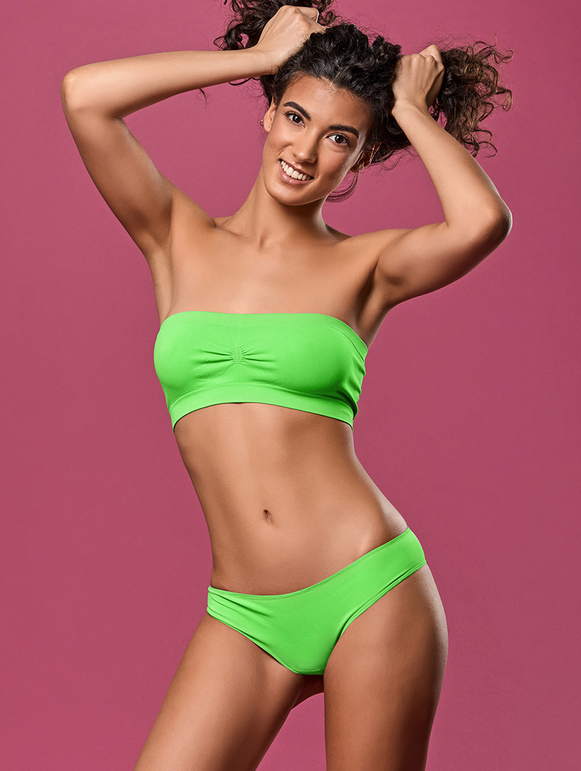 Női brazil tanga - Neonzöld Női brazil tanga - Neonzöld