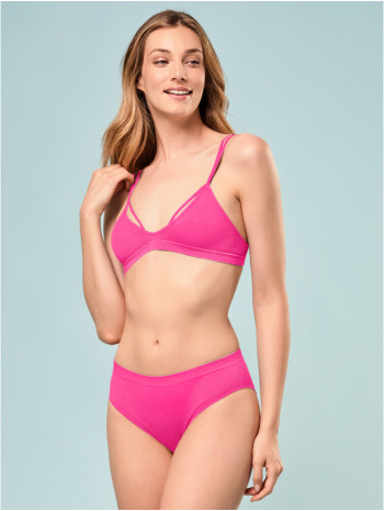 Női bordázott bugyi - Pink