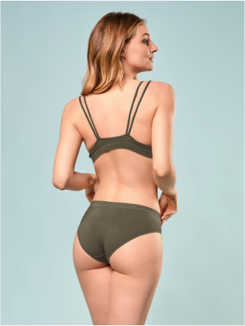 Női bordázott bugyi - Olíva Női bordázott bugyi - Olíva