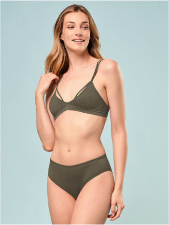 Női bordázott bugyi - Olíva 