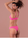Női bordázott brazil tanga - Pink