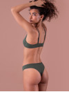 Női bordázott brazil tanga- Olíva Női bordázott brazil tanga- Olíva