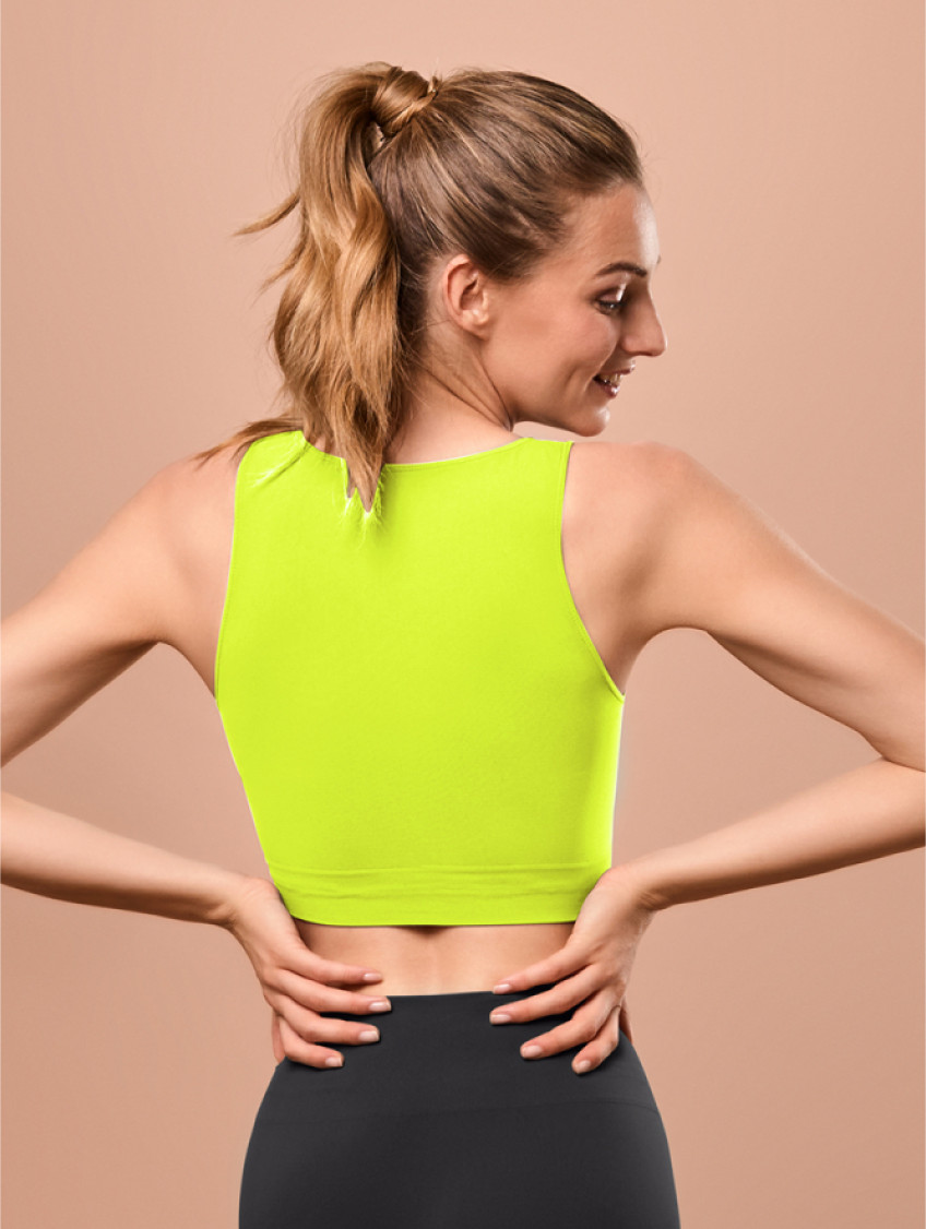 Női széles pántú top - Neon sárga Női széles pántú top - Neon sárga