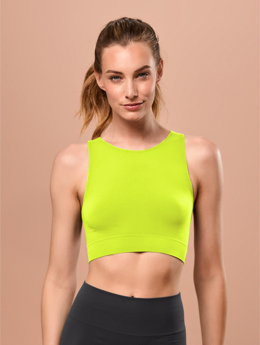 Női széles pántú top - Neon sárga Női széles pántú top - Neon sárga