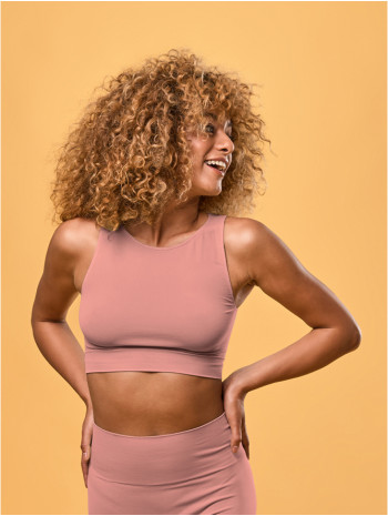 Női széles pántú top - Rosa antico