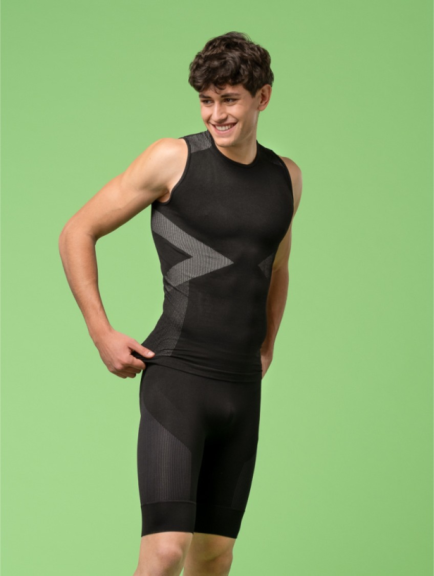 Unisex Dryarn sport felső, ujjatlan - FEKETE Unisex Dryarn sport felső, ujjatlan - FEKETE