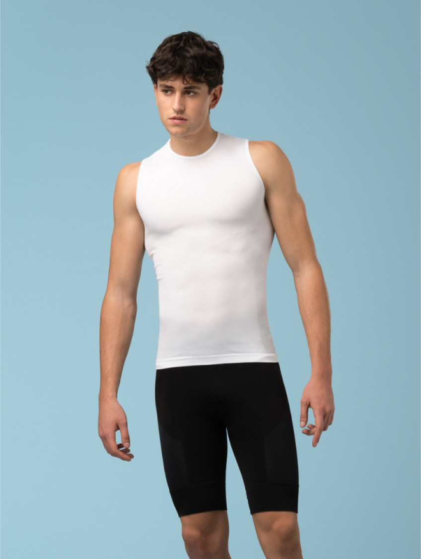 Unisex Dryarn sport felső, ujjatlan - FEHÉR Unisex Dryarn sport felső, ujjatlan - FEHÉR