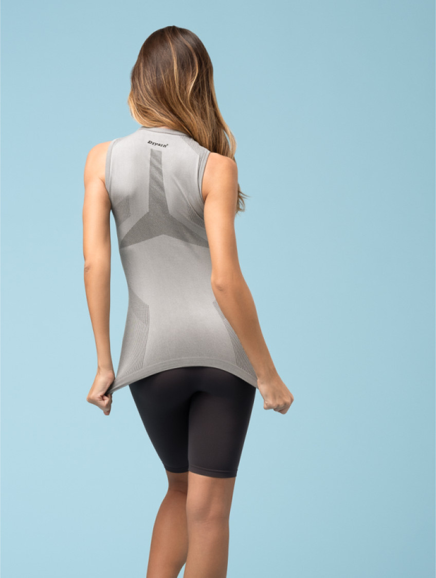 Unisex Dryarn sport felső, ujjatlan - Ezüst Unisex Dryarn sport felső, ujjatlan - Ezüst