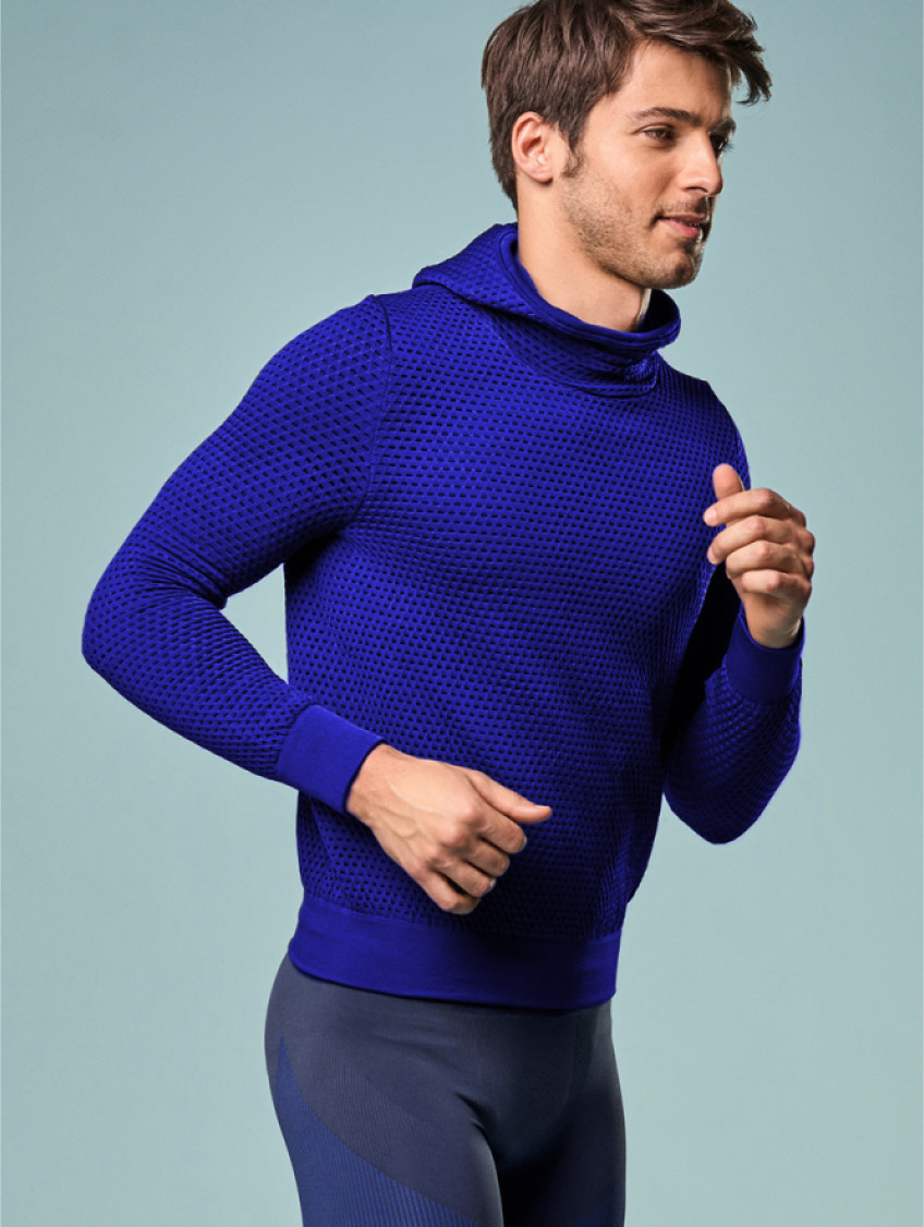 Férfi dryarn kapucnis pulóver - Királykék Férfi dryarn kapucnis pulóver - Királykék