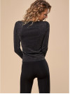 Női lurex hosszú ujjú felső - Fekete Női lurex hosszú ujjú felső - Fekete