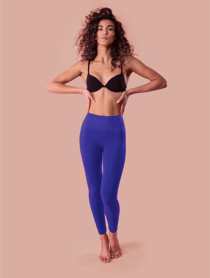 Női magas derekú leggings - Királykék