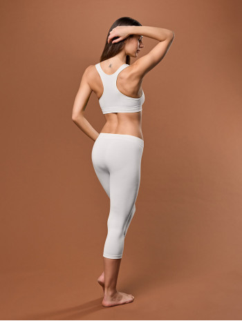 Női félhosszú leggings - Fehér