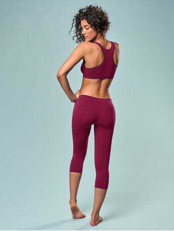 Női közepes leggings - Bordó