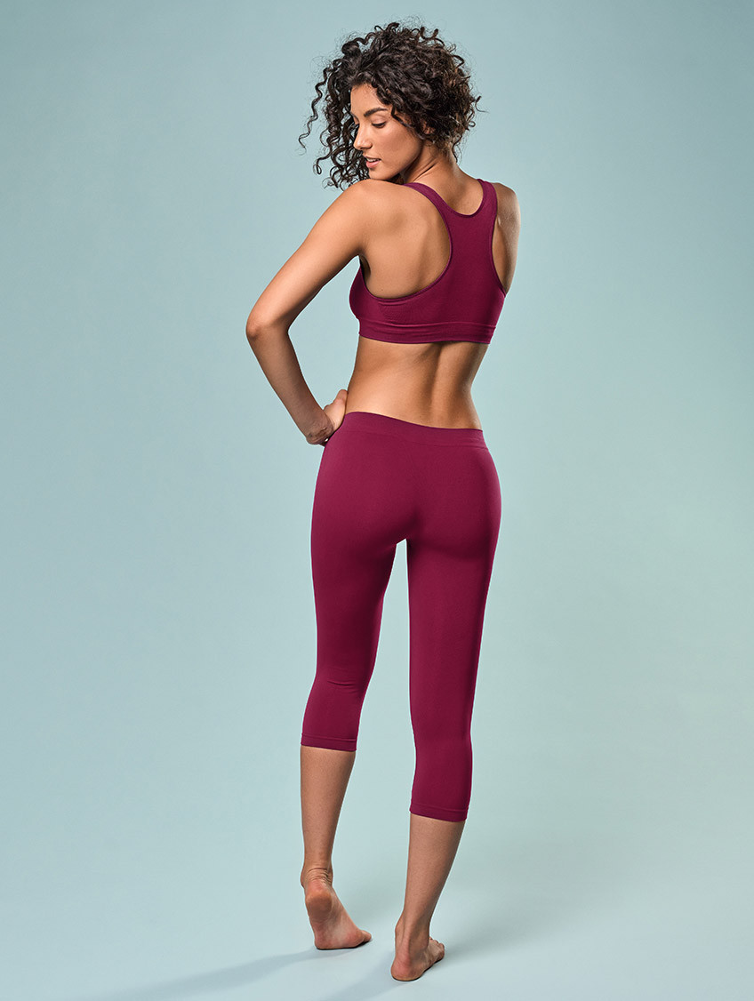 Női közepes leggings - Bordó Női közepes leggings - Bordó