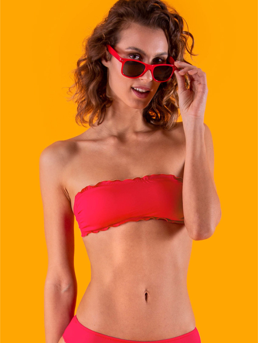 Női bikini FELSŐ - RÁKVÖRÖS Női bikini FELSŐ - RÁKVÖRÖS